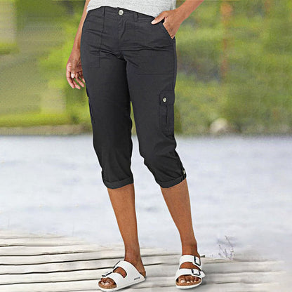 Van Elst Mode®| Capri Broek met Meerdere Zakken en Comfortabele Pasvorm voor Maximale Bewegingsvrijheid