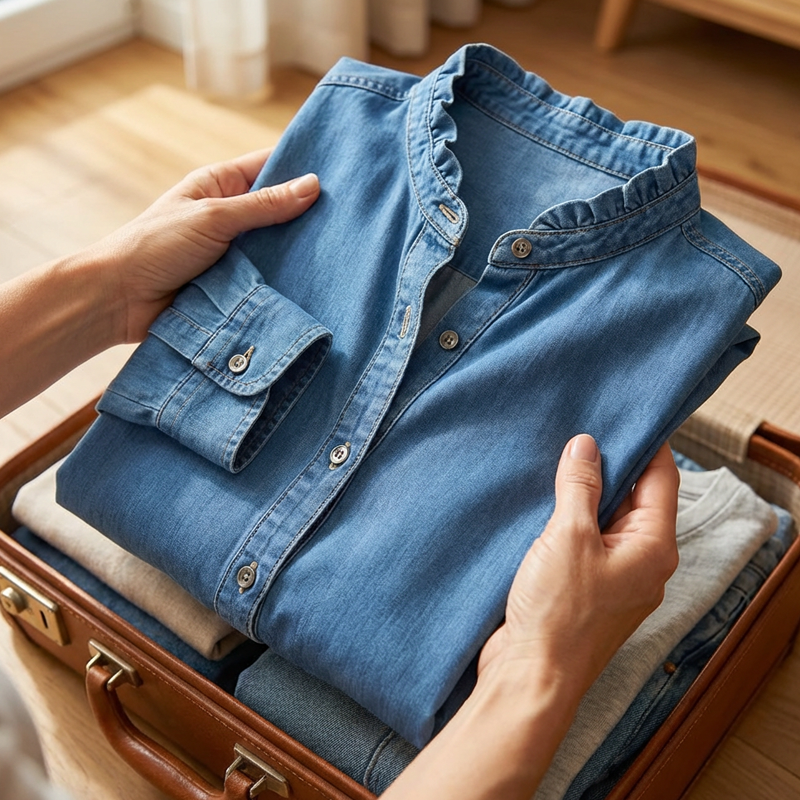 Van Elst Mode® | Casual damesblouse met ruches en V-hals
