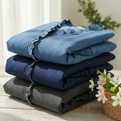 Van Elst Mode® | Casual damesblouse met ruches en V-hals