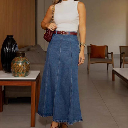 Van Elst Mode® | Elegante lange Denim rok