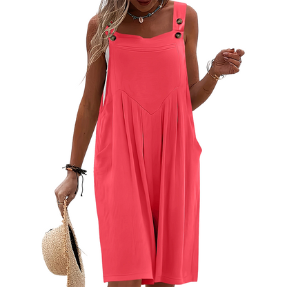Van Elst Mode® | Mouwloze jumpsuit met wijde pijpen