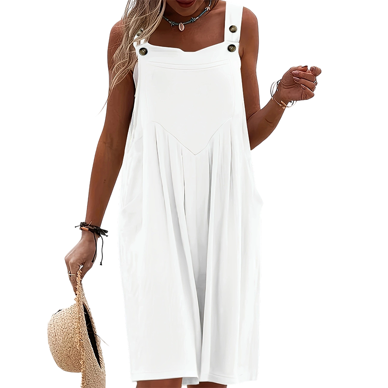 Van Elst Mode® | Mouwloze jumpsuit met wijde pijpen