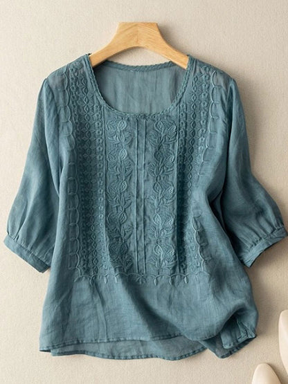 Dames casual effen overhemden