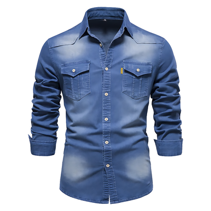 Van Elst Mode® | Katoenen denim overhemd
