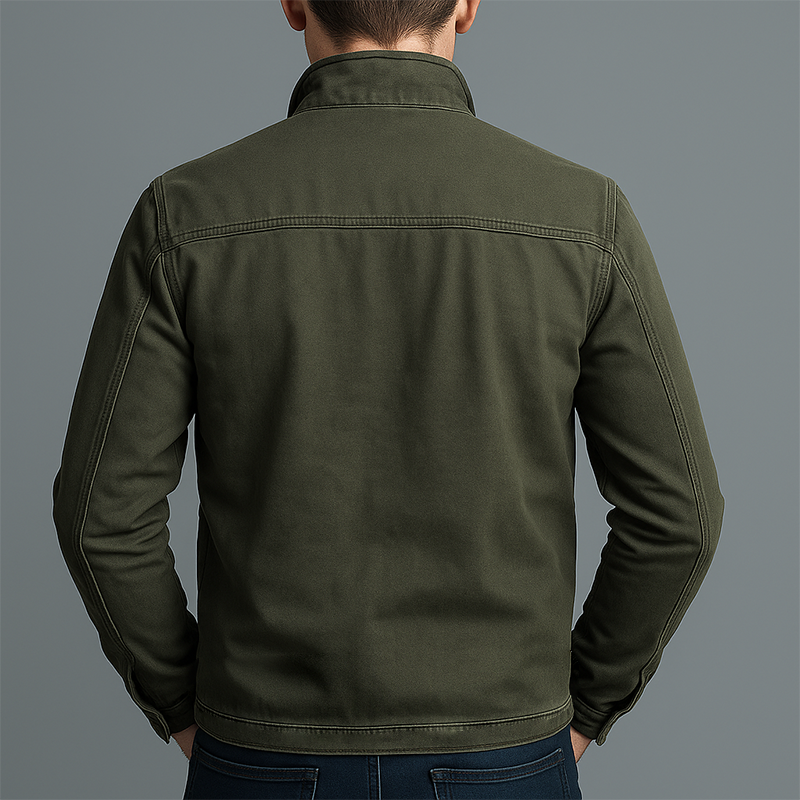 Van Elst Mode® | Vintage Katoenen Jas Met Rits